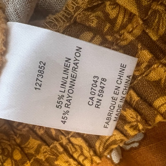 Rachel Zoe Linen Maxi Skirt Orange and White - Picture 5 of 5